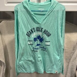 Long sleeve lightweight hooded tshirt